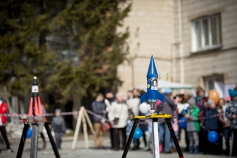 Rocket festival for schoolchildren in Novosibirsk. April 12, 2018