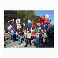 Участие сотрудников ИВМиМГ СО РАН в демонстрации 9 мая 2019 года