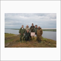 A.A. Tkachev, A.N. Bagashev, Slepchenko S.M., Kvashnin Yu.N. on an expedition. Institute for Problems of North Development, Tyumen Scientific Center, SB RAS.