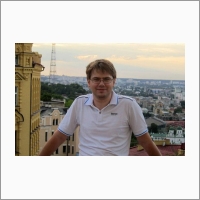 Младший научный сотрудник Сергей Хайрулин, один из авторов приложения, позволяющего защищать изображения от пиратского копирования. 2014 г. Фото с сайта copah.info
