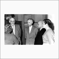 Participants of the first assembly of Siberian Branch of the Academy of Sciences, Georgii Boreskov is the second on the left, 1958