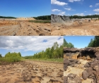 Урские отвалы, дренажная долина и «техногенный водопад». Фото из архива ИНГГ СО РАН