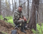 Антон Анойкин в экспедиции по поиску палеолитических объектов в нижнем течении Оби. Фото М. Аржанникова