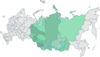 На карте цветом отмечены территории, где находятся организации под научно-методическим руководством СО РАН 