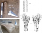 Орудия из неолитического комплекса памятника Тартас-1 из кости лося. Фотография предоставлена ИАЭТ СО РАН.