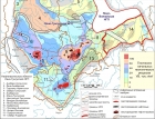 Схема нефтегазогеологического районирования Сибирской платформы (под редакцией А.Э. Конторовича)*