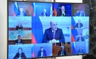 Участники совещания с членами Правительства (в режиме видеоконференции).