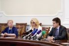 Ольга Васильева, Татьяна Голикова и Михаил Котюков 