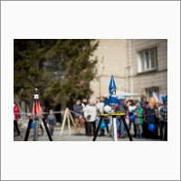 Rocket festival for schoolchildren in Novosibirsk. April 12, 2018