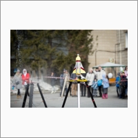 Rocket festival for schoolchildren in Novosibirsk. April 12, 2018