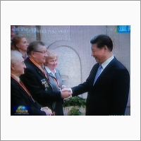 President of the PRC Xi Jinping presenting the Friendship Award to Academician Geliy Zherebstov_Moscow. May 9, 2015