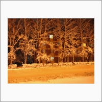 Зимний вечер в Академгородке. Фото С.В. Алексеенко.