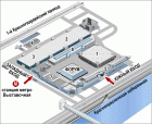 Схема расположения павильонов на территории ЦВК Экспоцентр, Москва