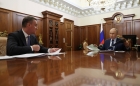 Встреча Владимира Путина с Заместителем Председателя Правительства Дмитрием Патрушевым.