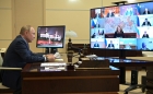 Совещание с членами Правительства (в режиме видеоконференции).