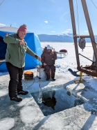 Завершены работы в рамках комплексной зимней гидрофизической экспедиции 2026 года. Фото ЛИН СО РАН.