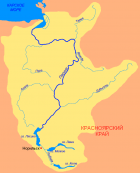 Схема бассейна реки Пясины