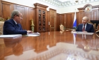 Владимир Путин с президентом Российской академии наук Геннадием Красниковым.